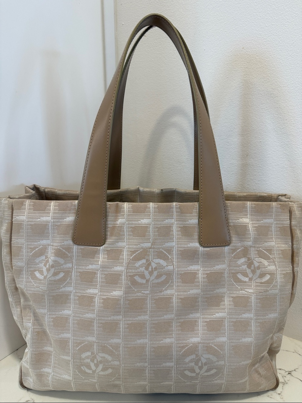 Chanel Tan Travel Line Tote - Picture 2 of 10
